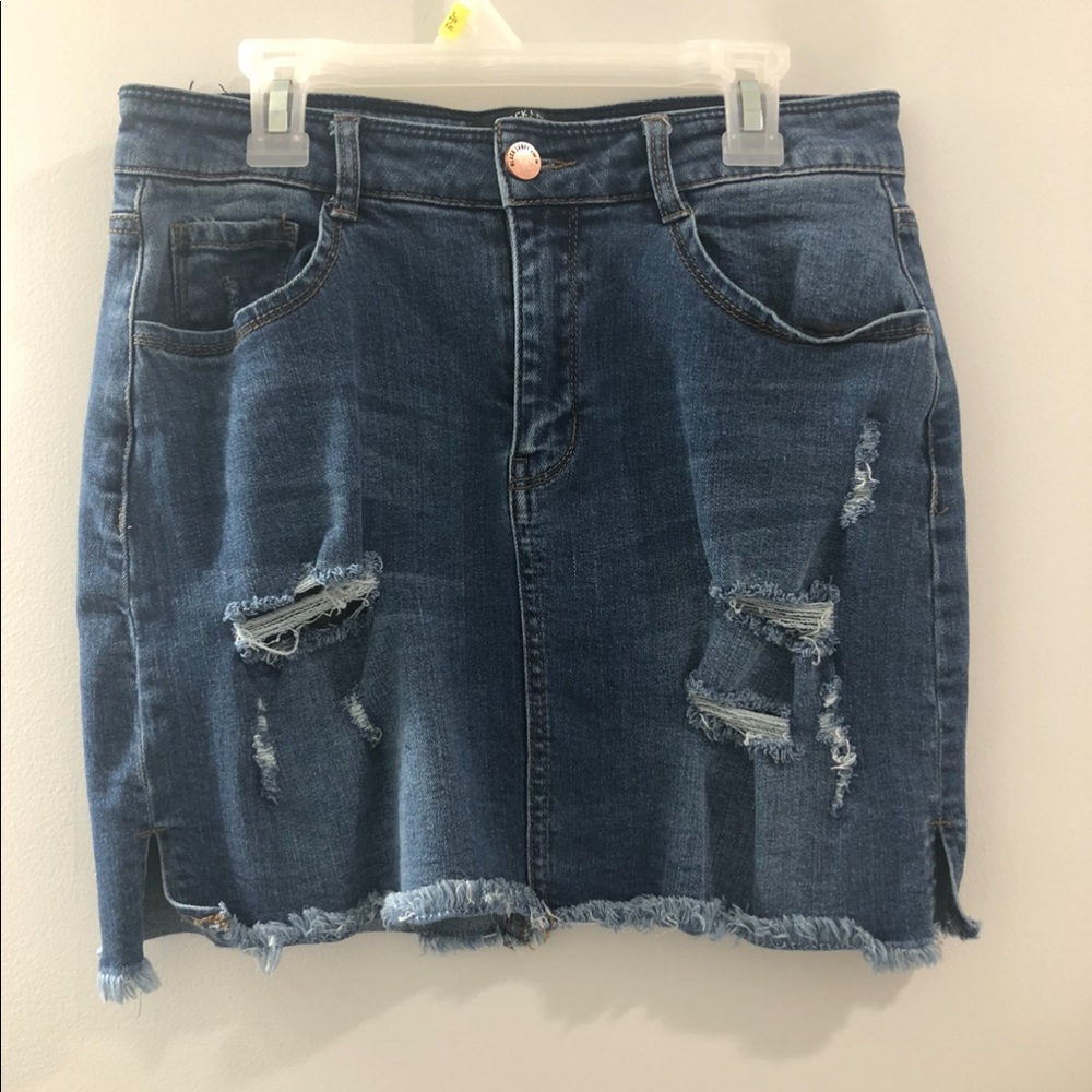medium blue jean skirt